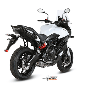 Escape MIVV Oval Titânio Ponta Carbono Kawasaki Versys 650 2015-2021 