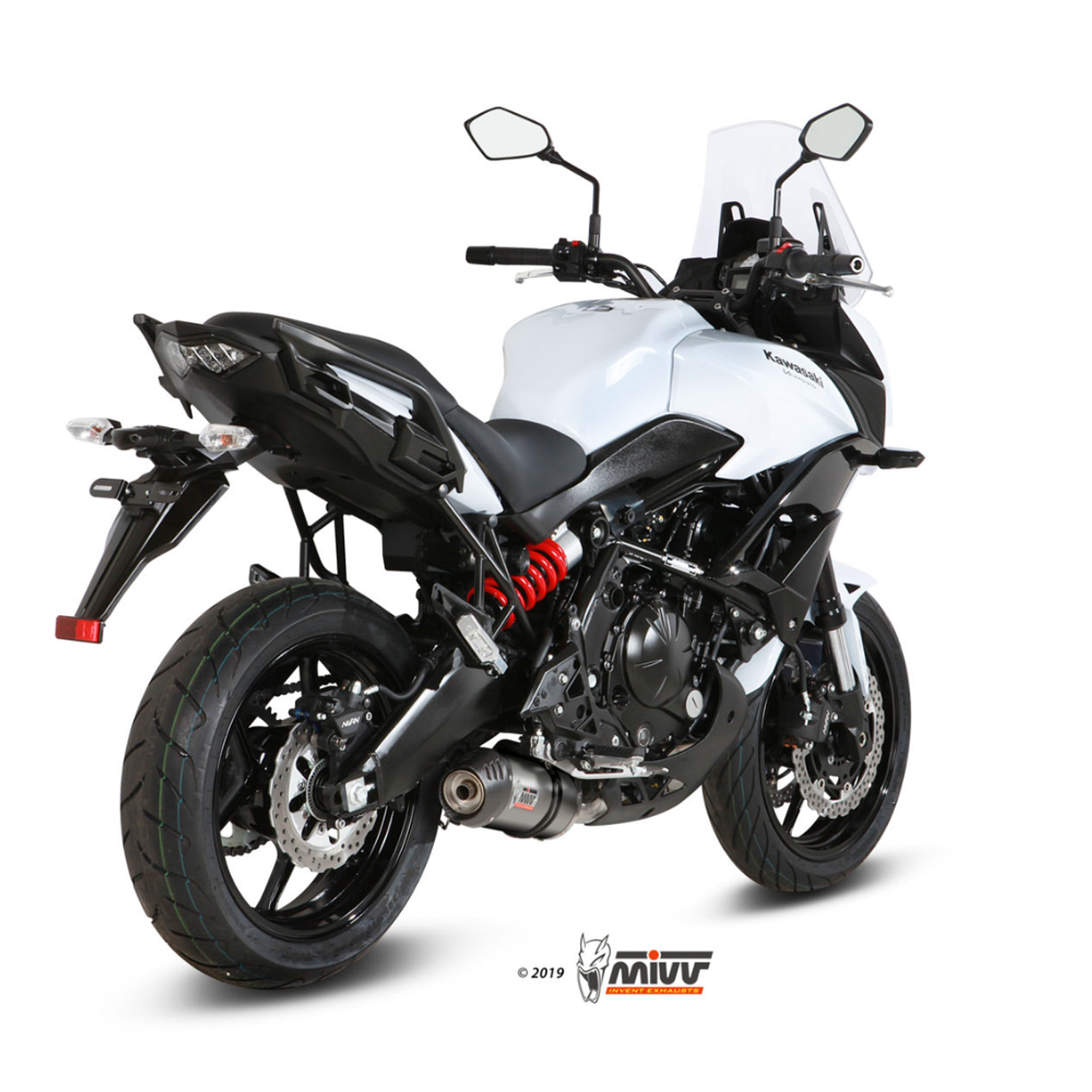 Escape MIVV Oval Titânio Ponta Carbono Kawasaki Versys 650 2015-2021  2