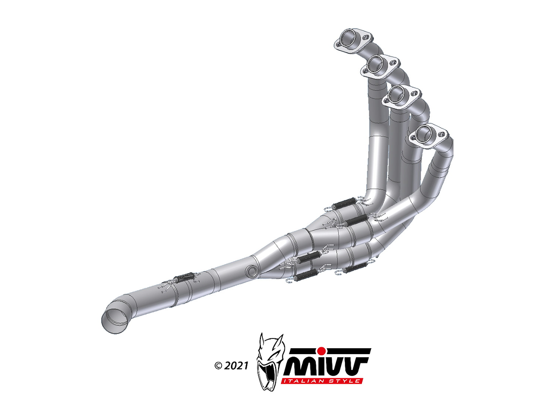 Coletores MIVV No Kat Kawasaki Z900 A2 (35/70 KW) 2017-2023  1