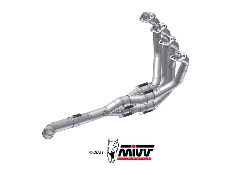 Coletores MIVV No Kat Kawasaki Z900 A2 (35/70 KW) 2017-2023  1