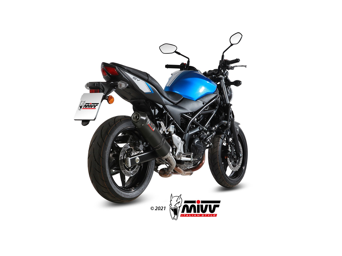Escape MIVV Oval Carbono Tampa Carbono Suzuki SV 650 / X 2016-2021  2