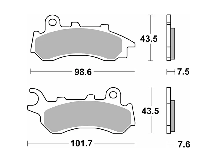 Pastilhas de Travão PCX 125 18/20 233MS - SBS 2