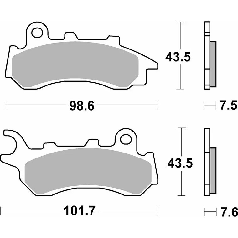 Pastilhas de Travão PCX 125 18/20 233MS - SBS 2