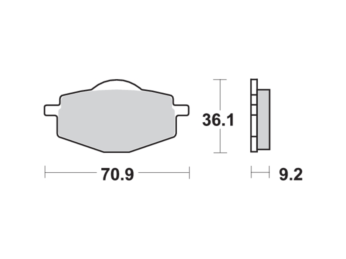 Pastilhas de Travão DTR 125 107CT - SBS 2