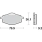 Pastilhas de Travão DTR 125 107CT - SBS - thumbnail 2