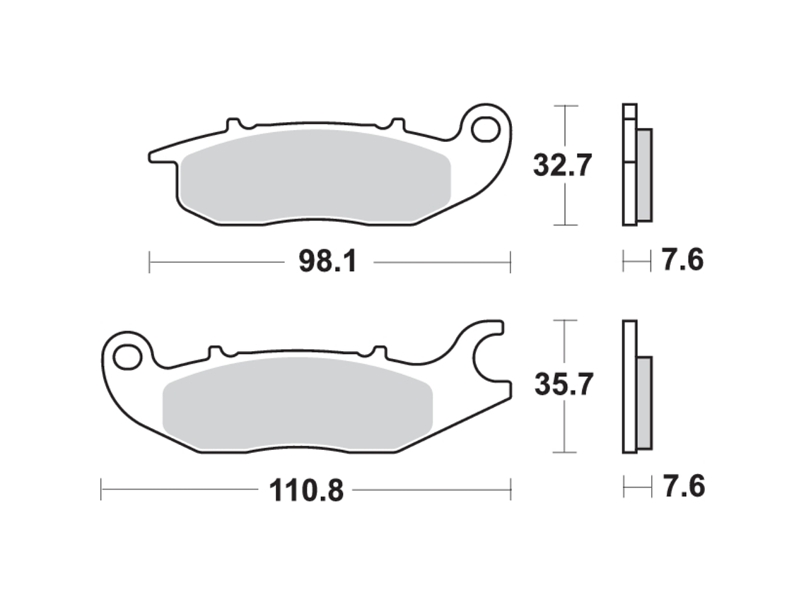 Pastilhas de Travão CBF/CBR 125 797HF - SBS 2