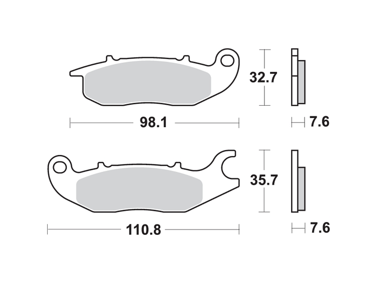 Pastilhas de Travão CBF/CBR 125 797HF - SBS 2