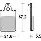 Pastilhas de Travão Aprilia AF1 AE 50 109HF - SBS - thumbnail 2