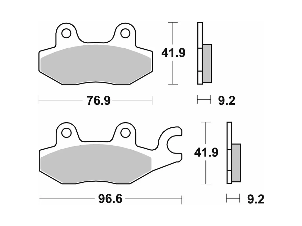 Pastilhas de Travão Kymco 50/125/150/200 119HF - SBS 2