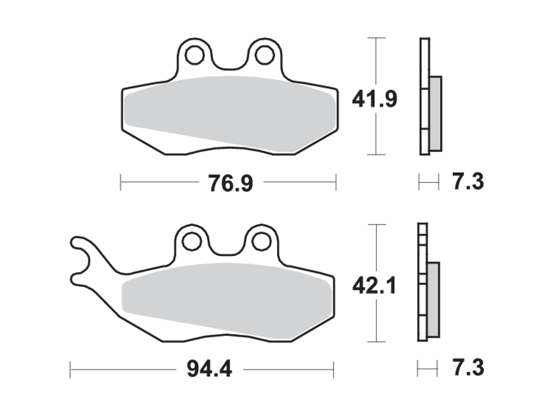 Pastilhas de Travão Kymco 120HF - SBS 2