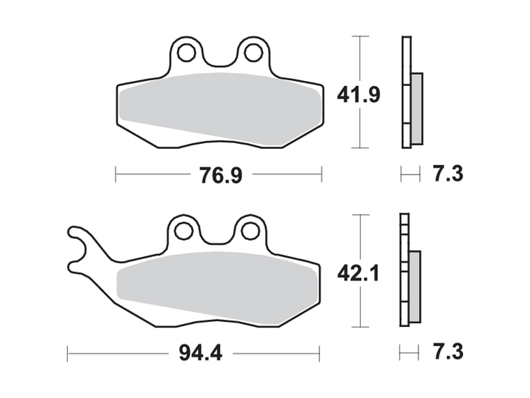 Pastilhas de Travão Kymco 120HF - SBS 2