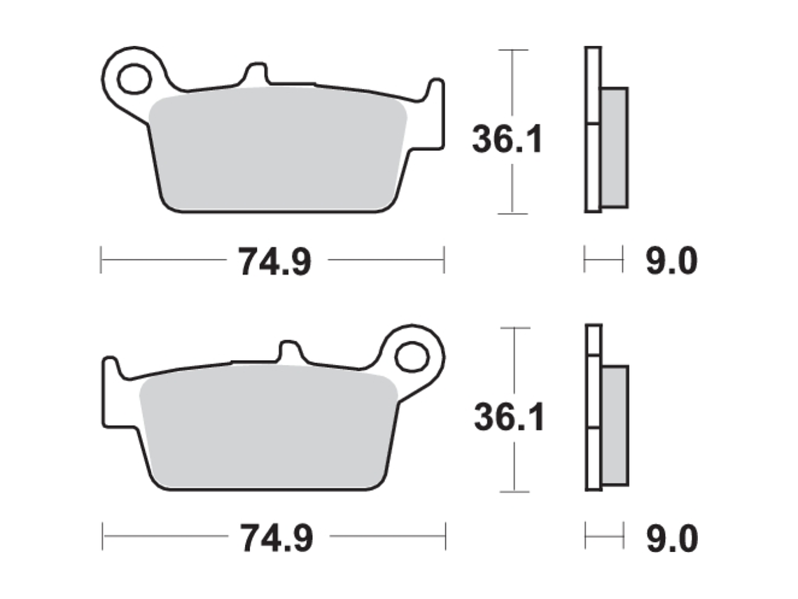 Pastilhas de Travão Kymco 50 121HF - SBS 2