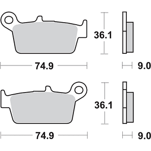 Pastilhas de Travão Kymco 50 121HF - SBS