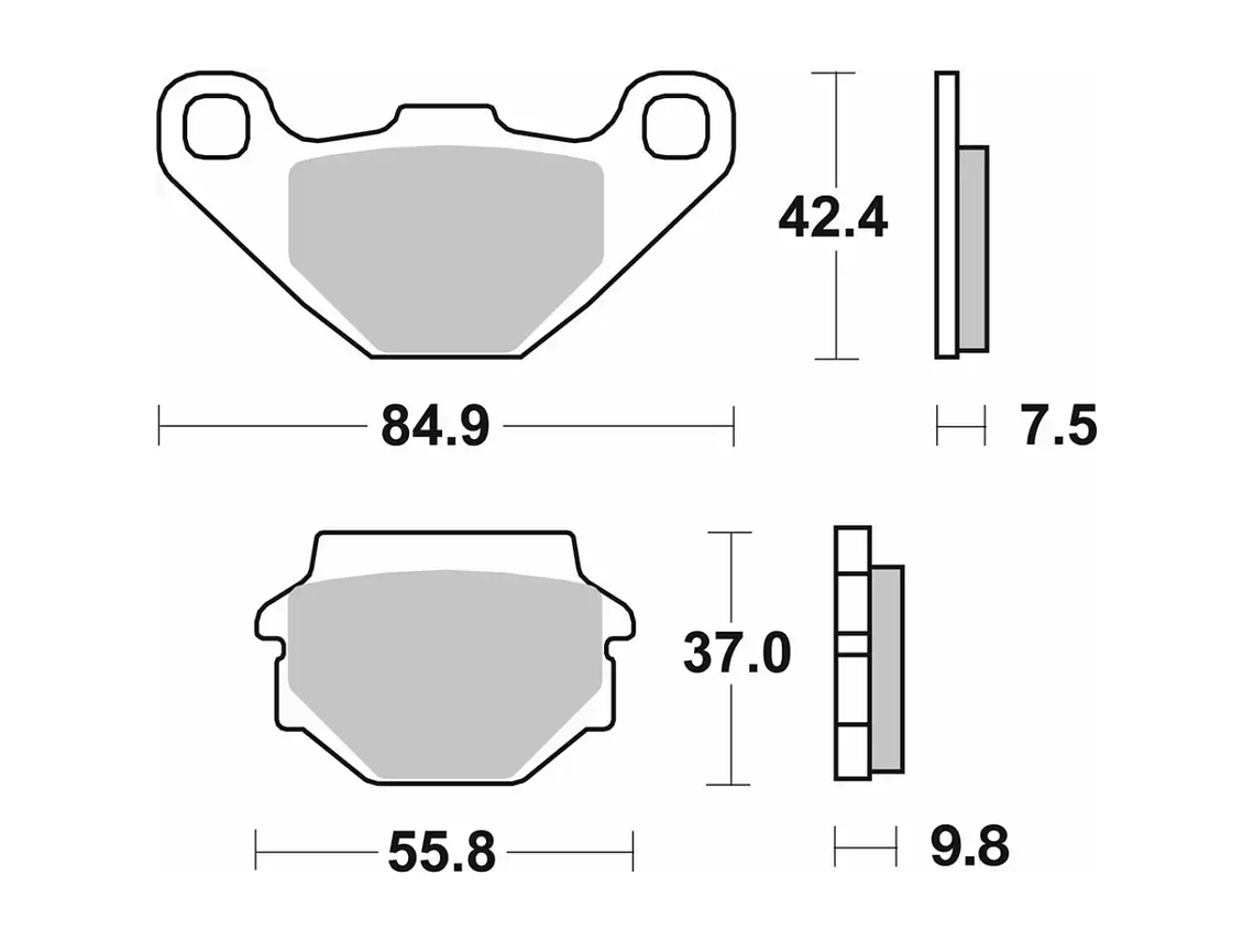 Pastilhas de Travão Kymco 50 135HF - SBS 2