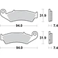 Pastilhas de Travão Honda CRM 50 139HF - SBS - thumbnail 2