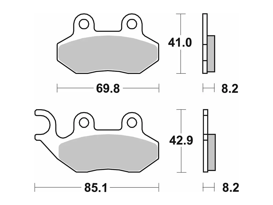 Pastilhas de Travão Sym Symphony 140HF - SBS 2