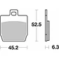 Pastilhas de Travão Aerox 50 145HF - SBS - vignette 2