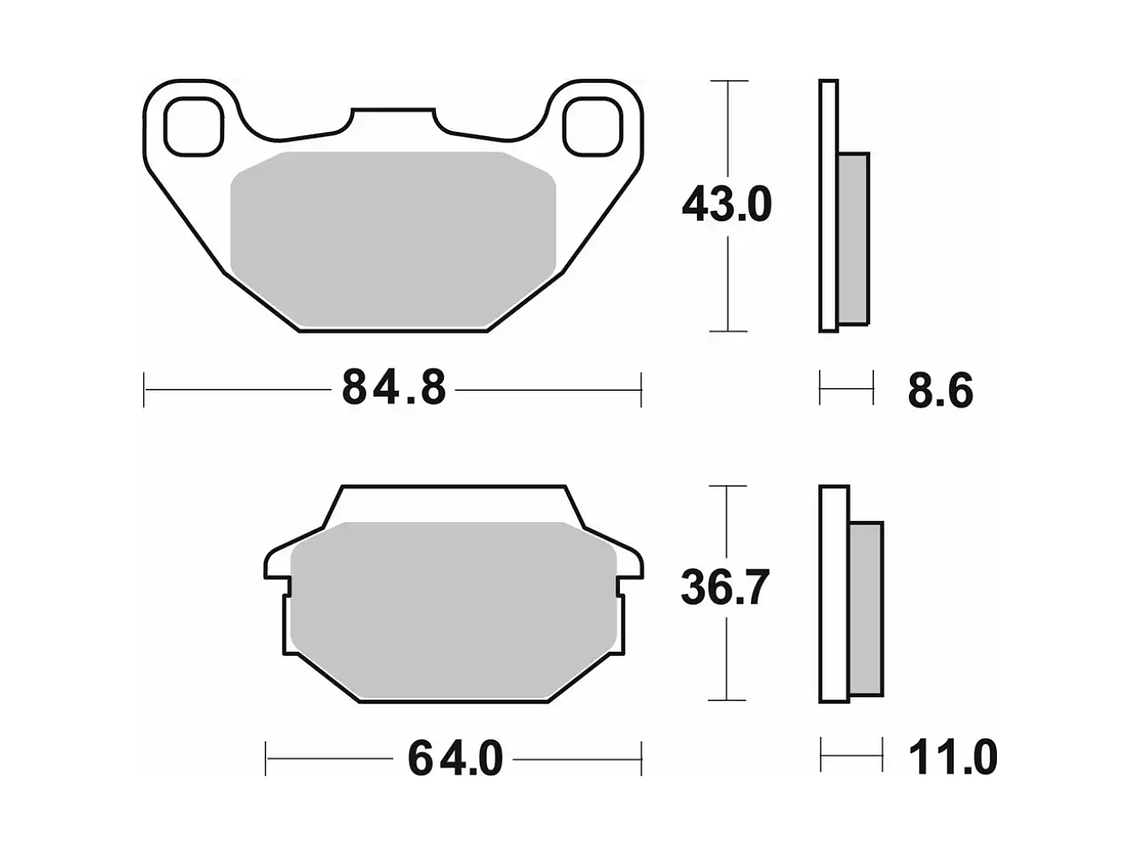 Pastilhas de Travão Kymco 154HF - SBS 2