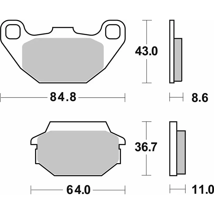 Pastilhas de Travão Kymco 154HF - SBS 2