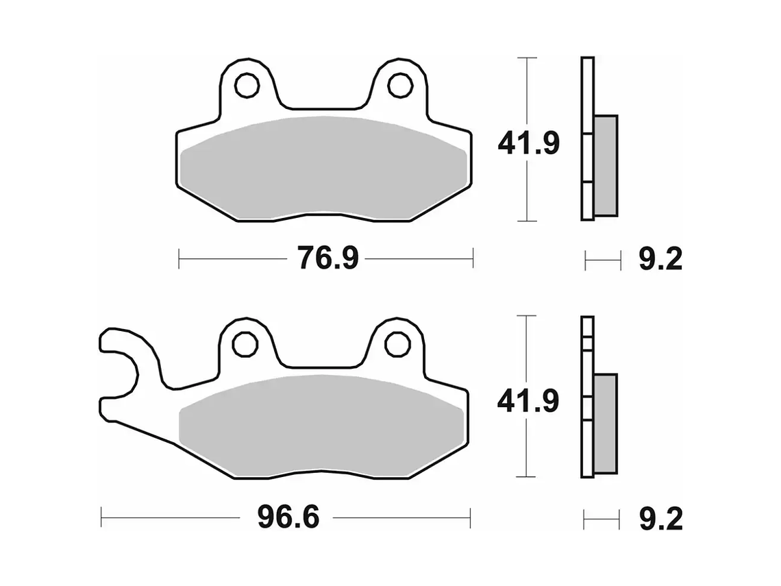 Pastilhas de Travão Kymco Agility 163HF - SBS 2