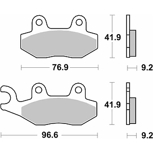 Pastilhas de Travão Kymco Agility 163HF - SBS