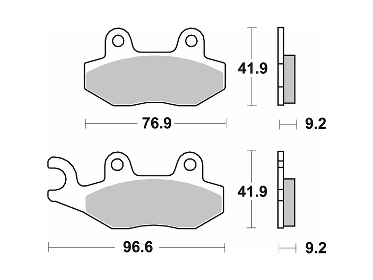 Pastilhas de Travão Kymco Agility 163HF - SBS 2