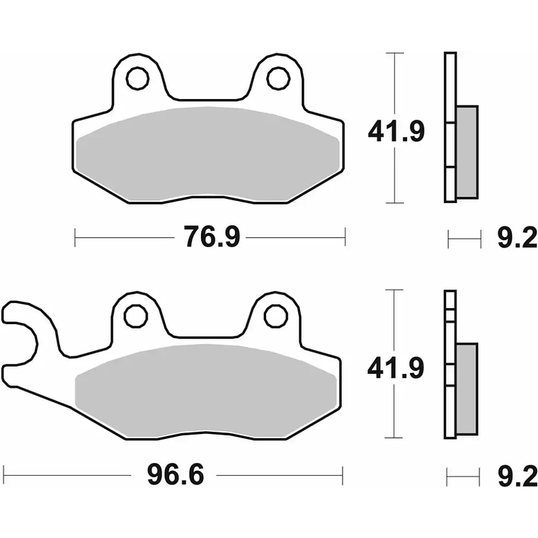 Pastilhas de Travão Kymco Agility 163HF - SBS 2