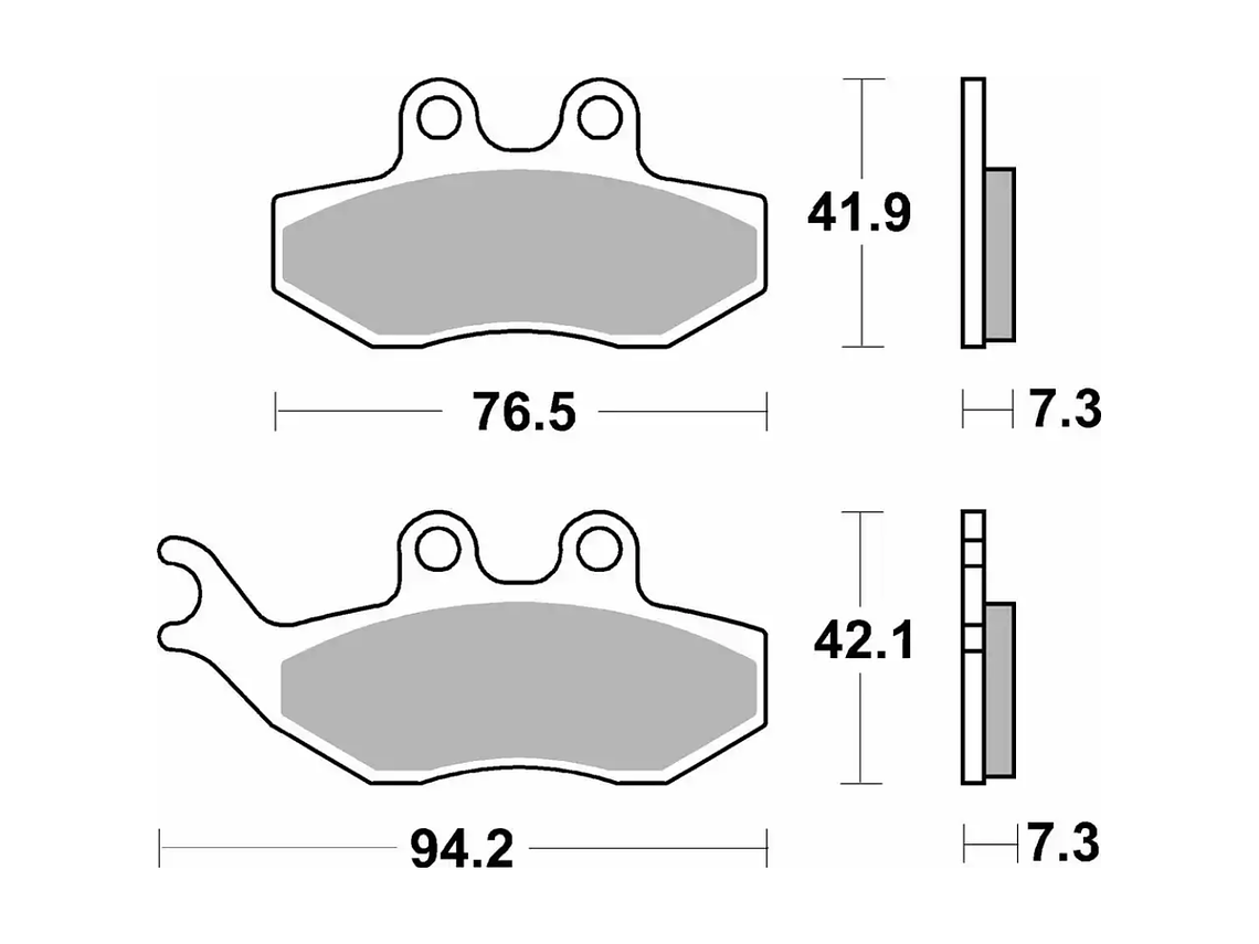 Pastilhas de Travão 168HF - SBS 2