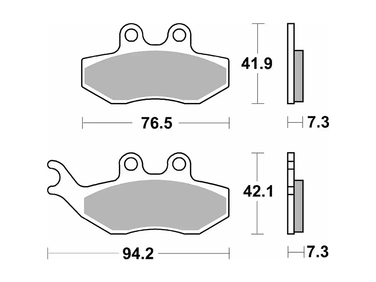 Pastilhas de Travão 168HF - SBS 2