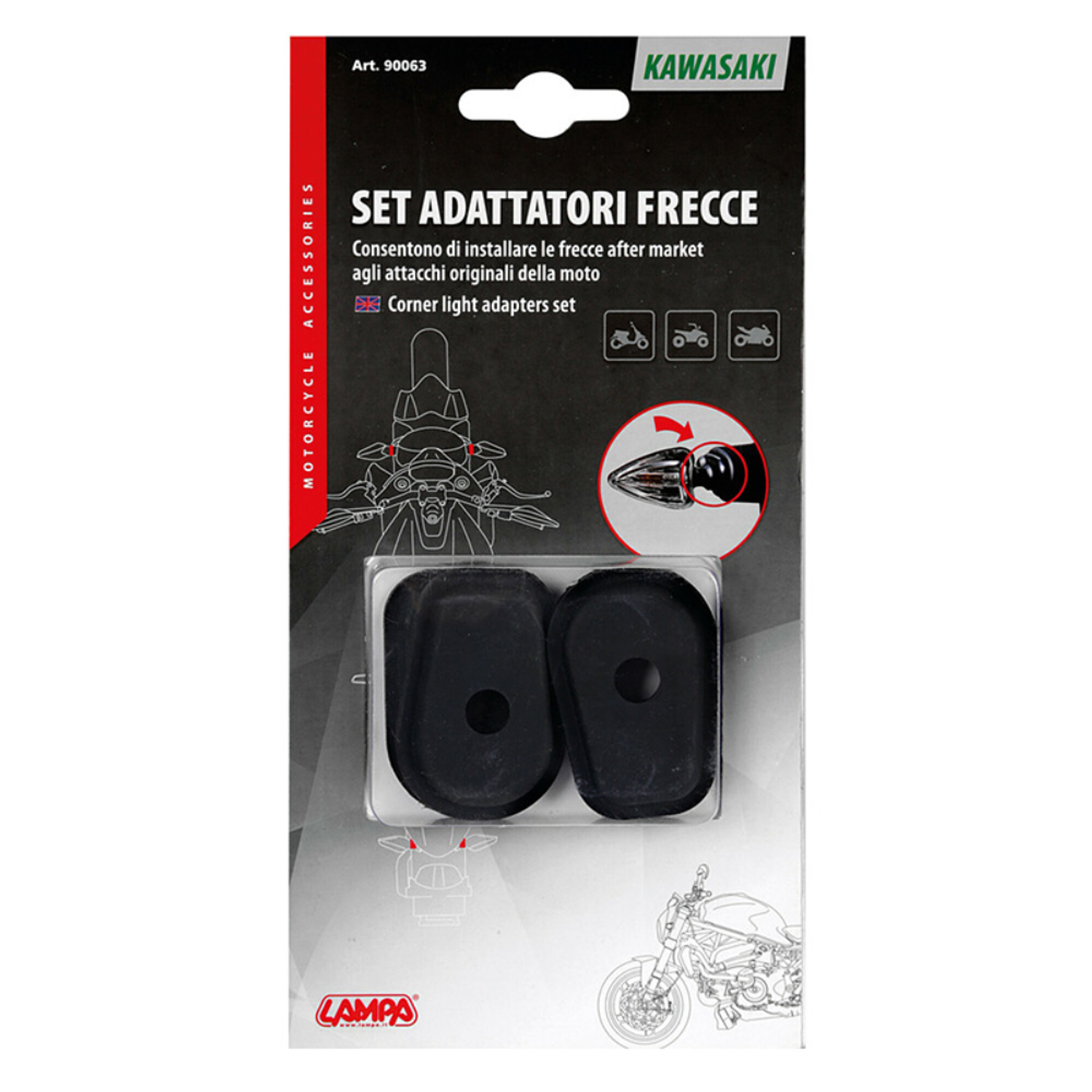 Adaptadores Piscas Kawasaki - Lampa  3