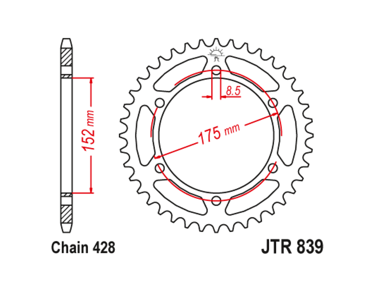 Cremalheira Yamaha DTR 125  2
