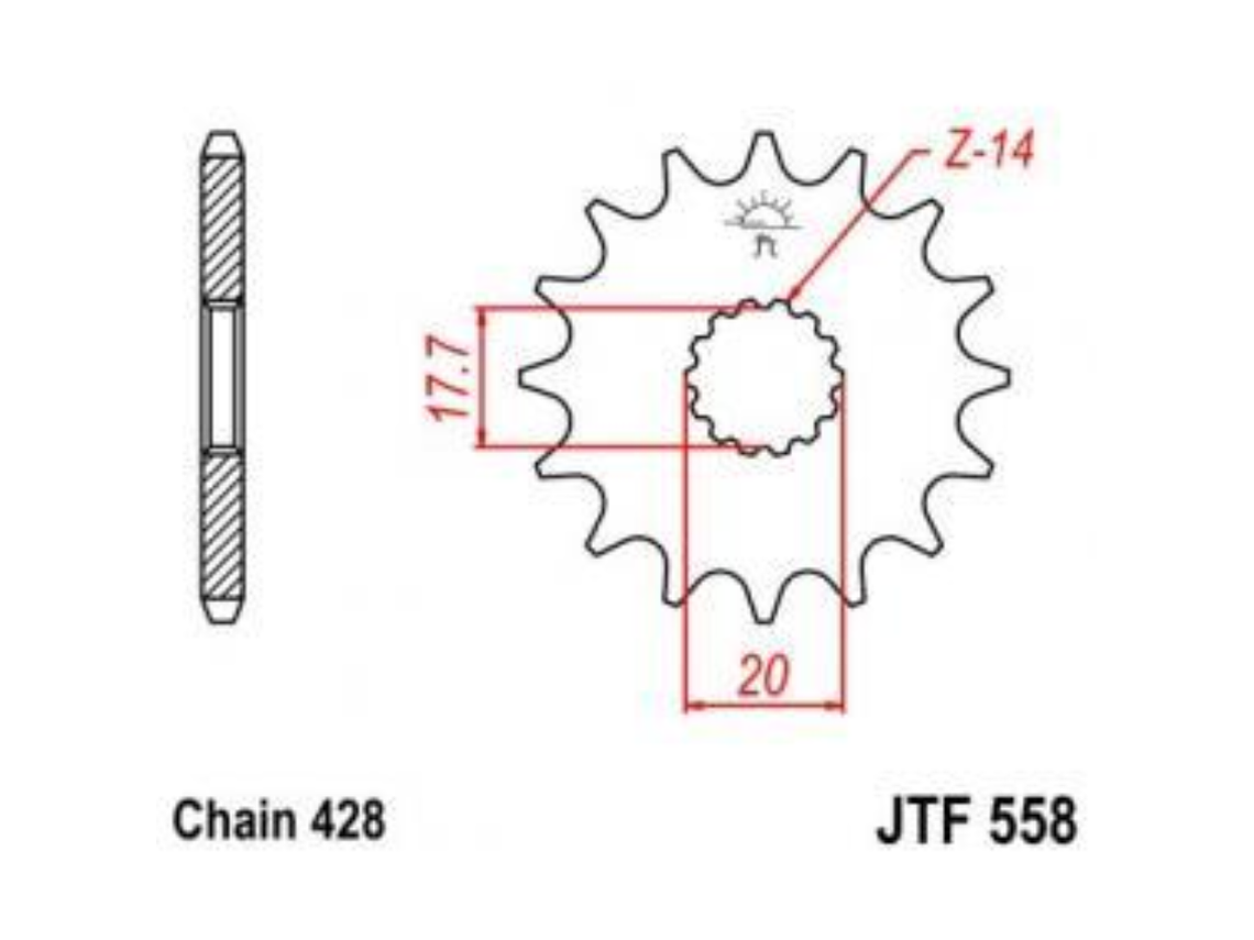 Pinhão de Ataque Yamaha DTR 125  2