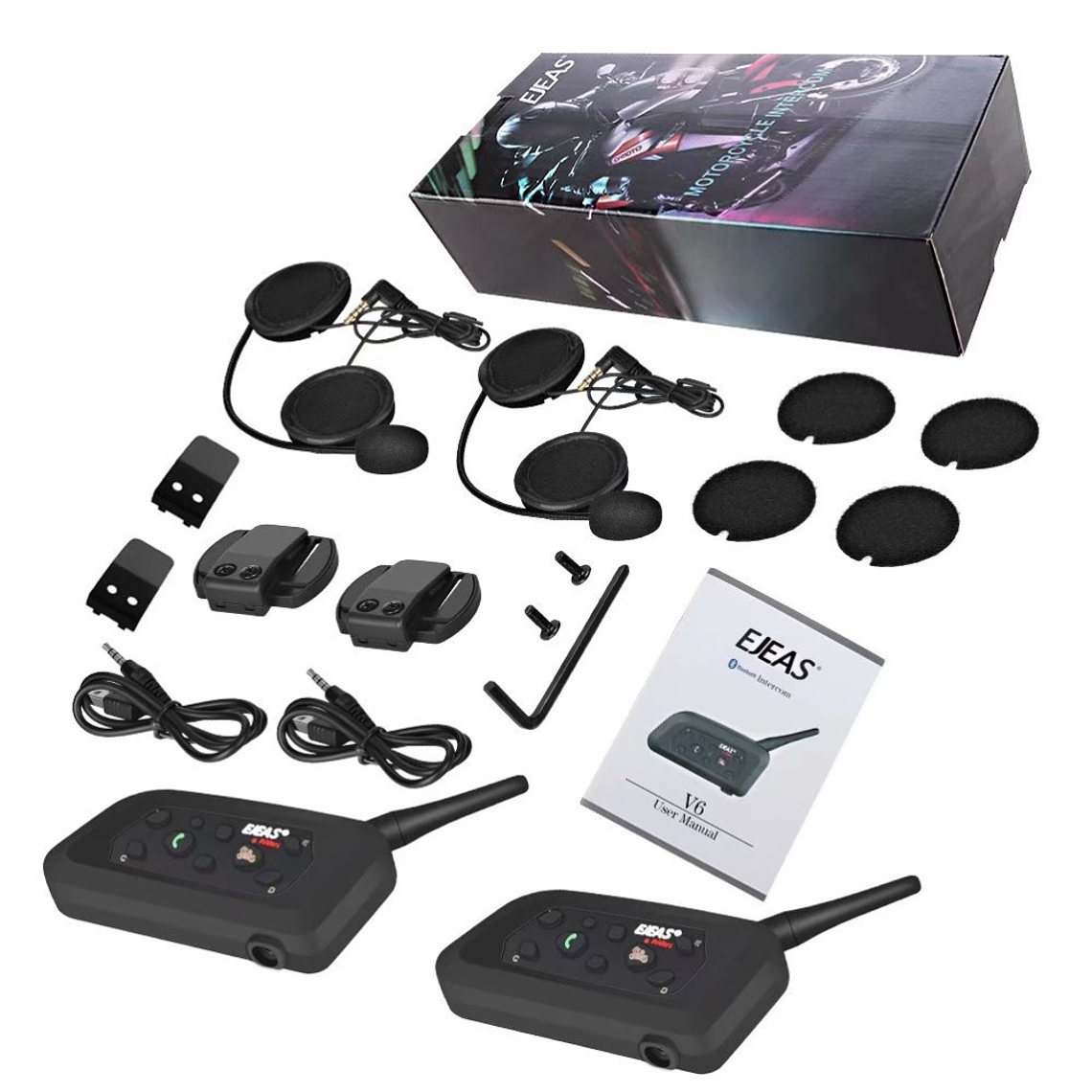 Intercomunicadores para Mota Ejeas V6 Pro + (Kit 2 Unid.) 6