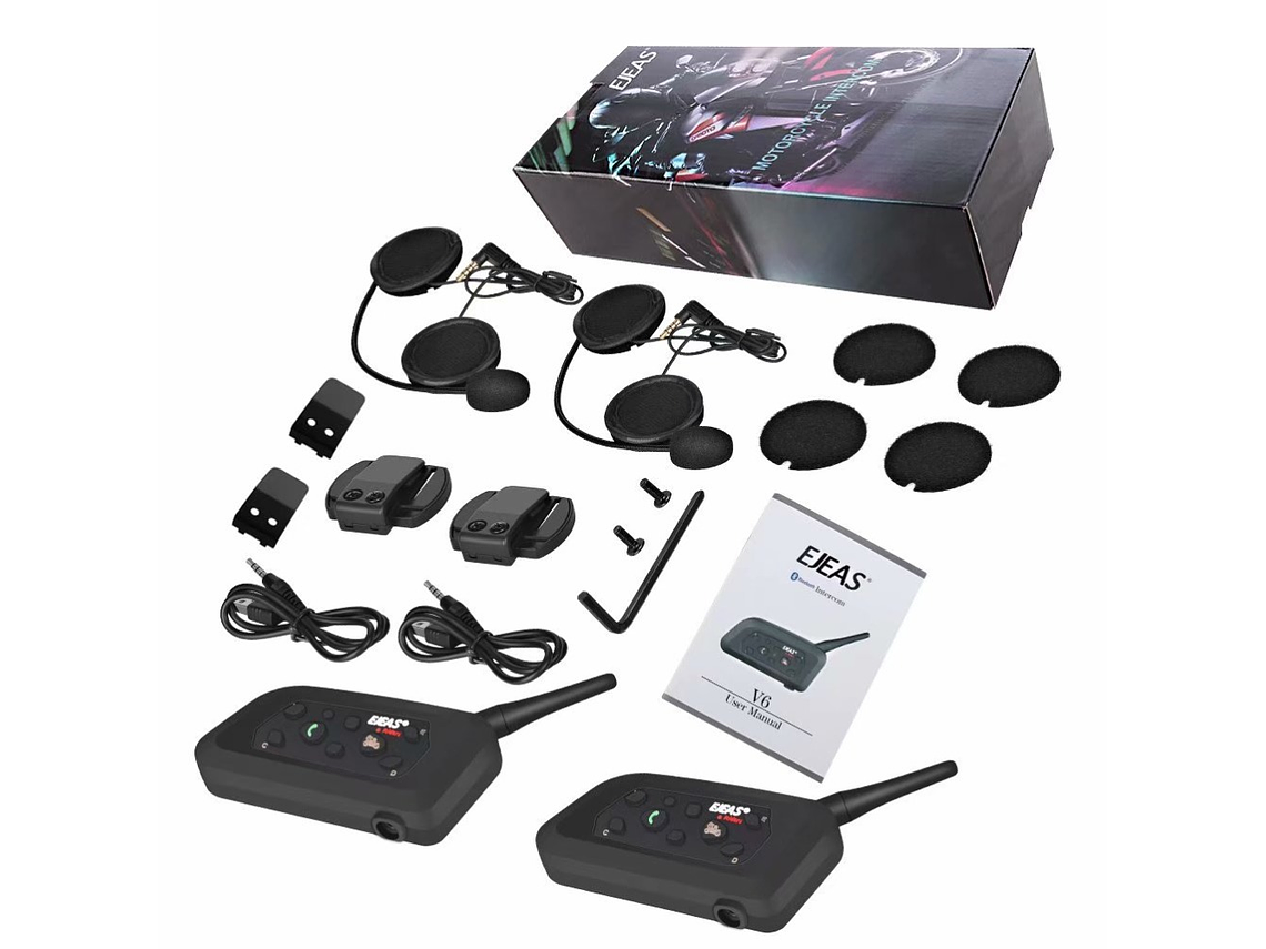 Intercomunicadores para Mota Ejeas V6 Pro + (Kit 2 Unid.) 6