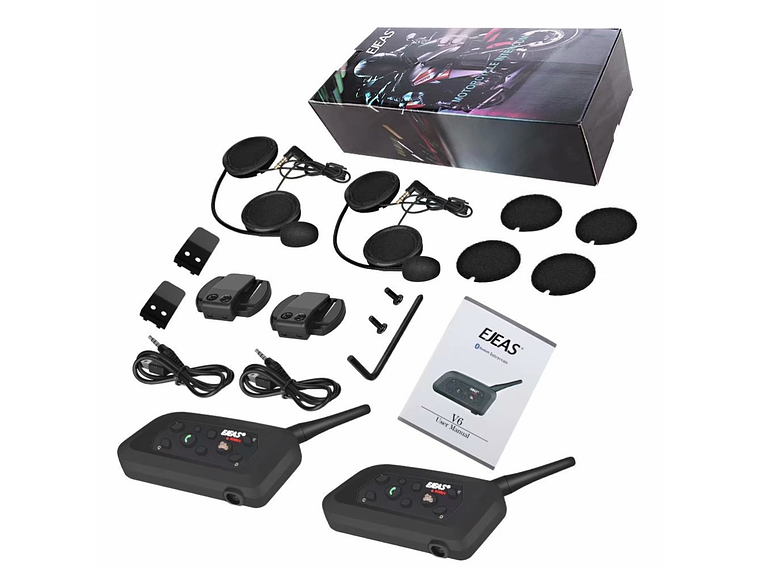 Intercomunicadores para Mota Ejeas V6 Pro + (Kit 2 Unid.) 6