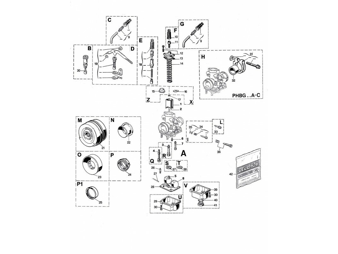 Carburador Dellorto PHBG 19 BS  3