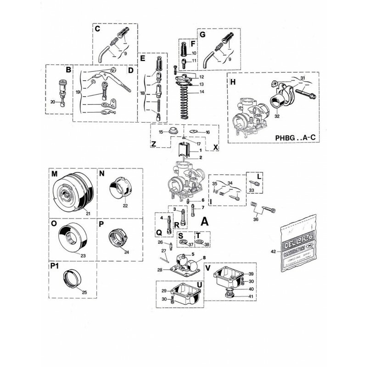 Carburador Dellorto PHBG 19 BS  3