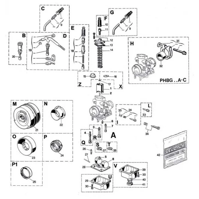 Carburador Dellorto PHBG 21  3