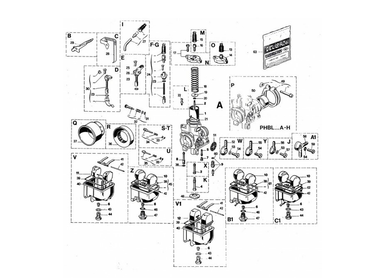Carburador Dellorto PHBL 24 AS  3