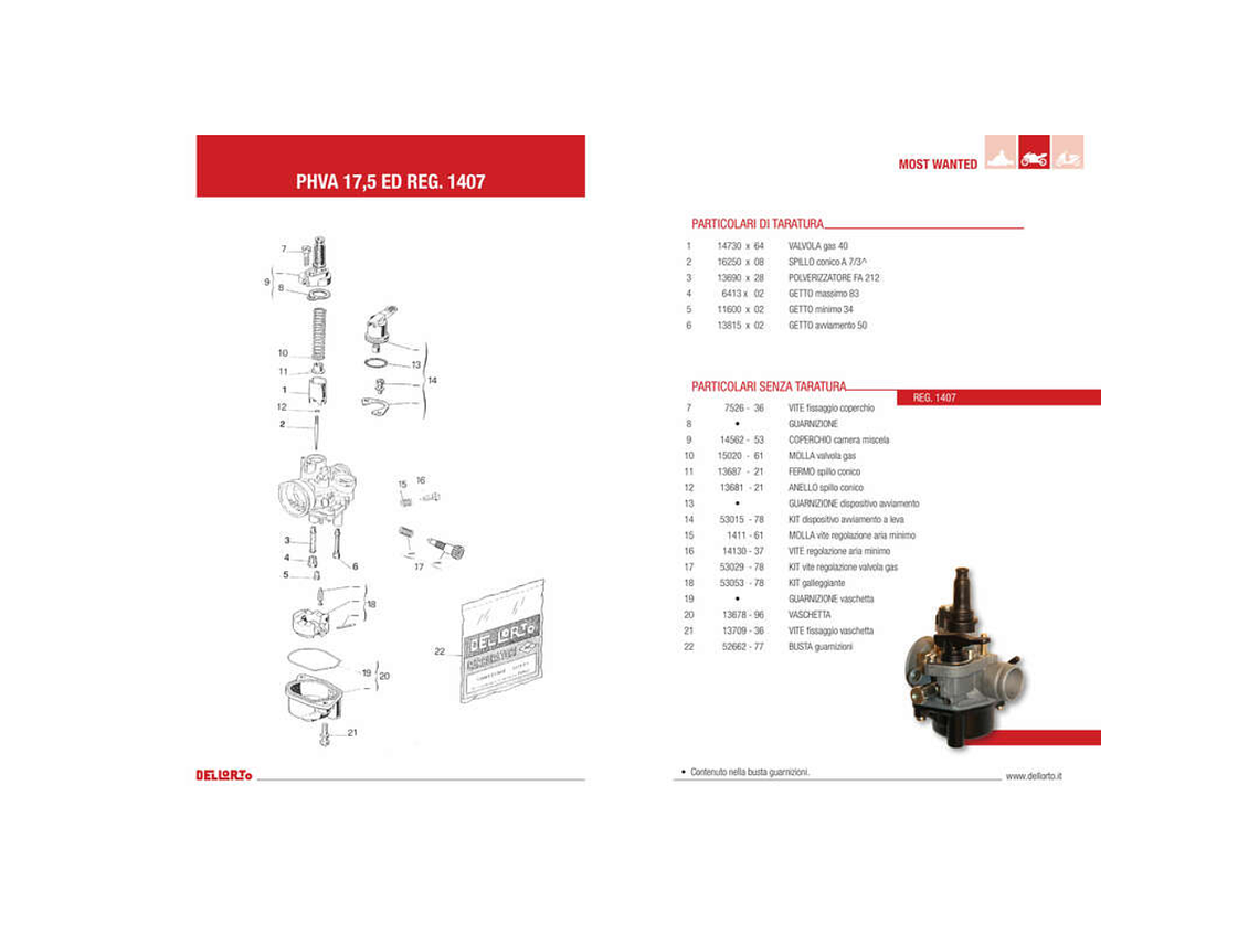 Carburador Dellorto PHVA Ø17,5mm AM6 - Starter Manual  3