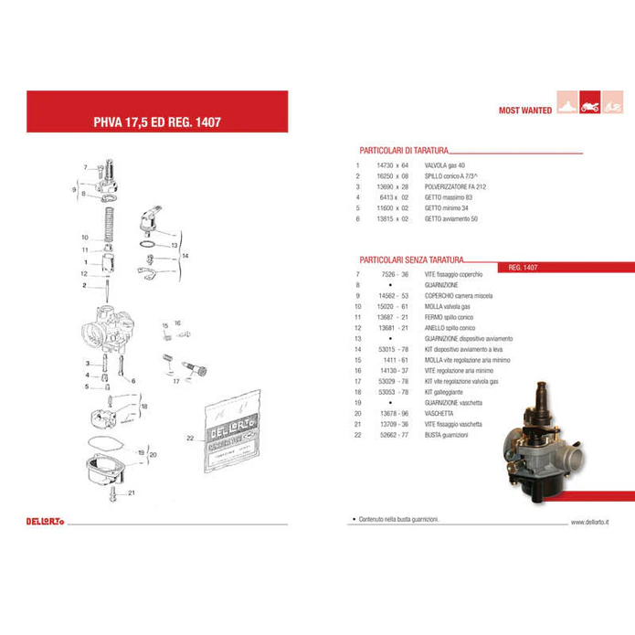 Carburador Dellorto PHVA Ø17,5mm AM6 - Starter Manual  3