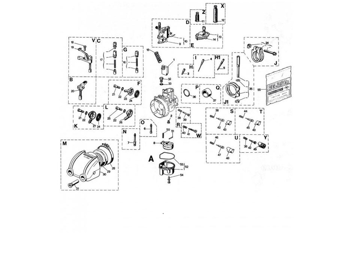 Carburador Dellorto SHBC 19,19E  3