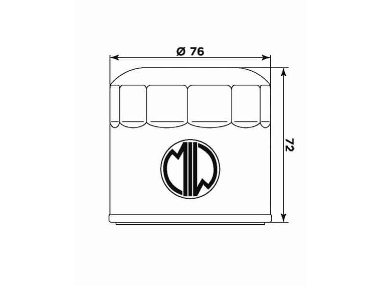 Filtro Óleo MIW Ducati D6001  2