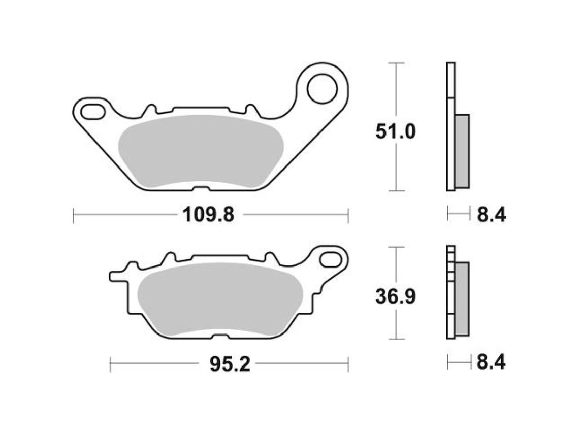 Pastilhas de Travão 227CT Yamaha N-Max - SBS 2
