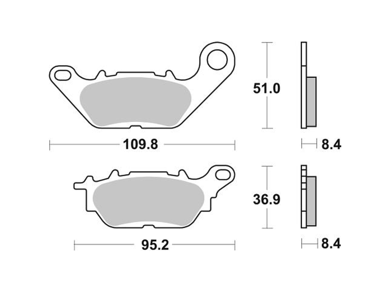 Pastilhas de Travão 227CT Yamaha N-Max - SBS 2