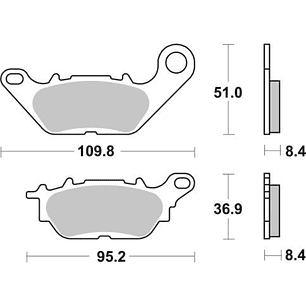 Pastilhas de Travão 227CT Yamaha N-Max - SBS