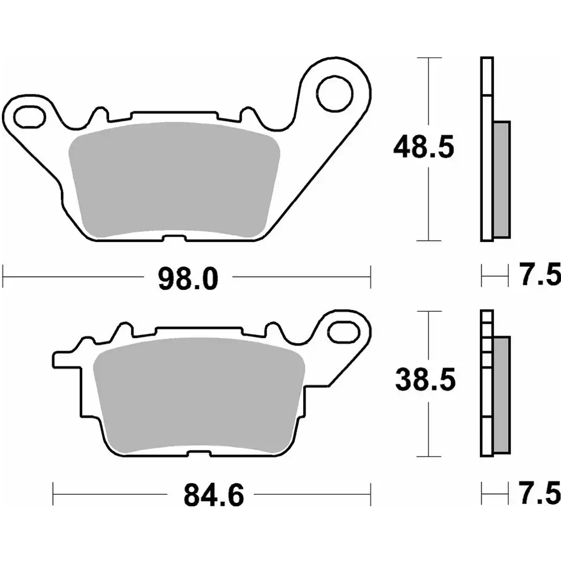 Pastilhas de Travão N-Max 125/155 226CT - SBS 2