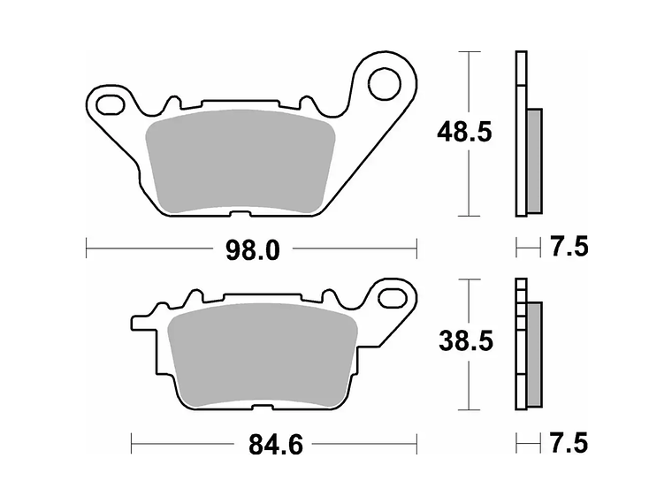 Pastilhas de Travão N-Max 125/155 226CT - SBS 2