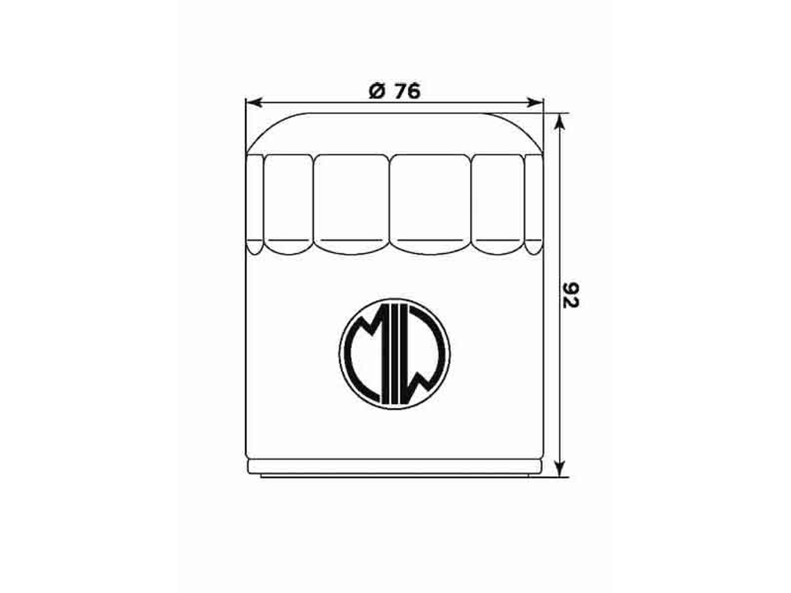Filtro Óleo MIW Harley BU10002  2