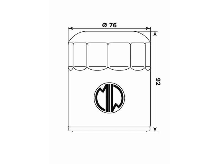 Filtro Óleo MIW Harley BU10002  2